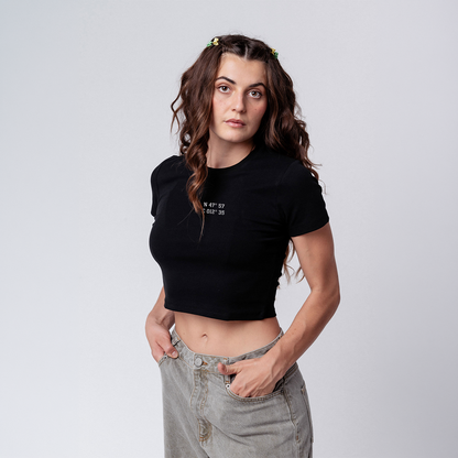 datemates Koordinaten Crop-Top
